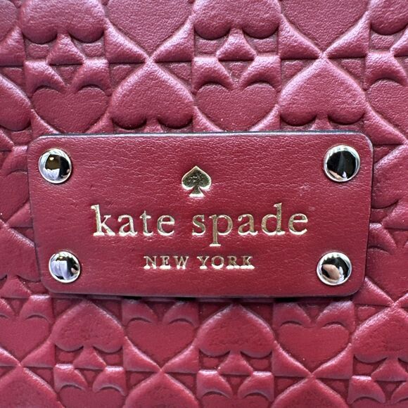 Kate Spade Margareta Penn Place XL Tote Leather Bag Train Car Red Good Condition - Picture 6 of 13